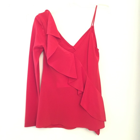 NWT Diane von Furstenberg 100% Silk Asymmetric Top - Picture 3 of 6